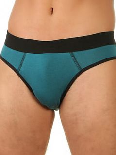 Мужские брифы из хлопка изумрудного цвета E5 Underwear RT26579